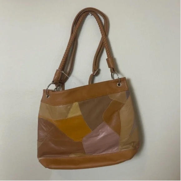 FL Patchwork Collage Boho Peasant Oversized Hipster Hippie Art Chic Glam Purse - Picture 1 of 4